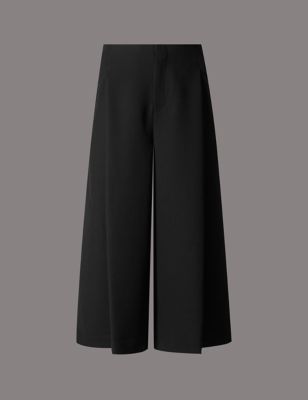 Deep Pleat Cropped Trousers